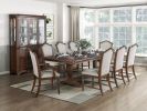 Formal Traditional 9 Piece Dining Set Extension Leaf and 8 Chairs Cherry Finish