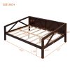 Full Size Wooden Daybed, Wood Slat Support, Espresso