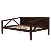 Full Size Wooden Daybed, Wood Slat Support, Espresso