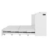 Full Size Murphy Wall Bed with drawer and USB Ports, White