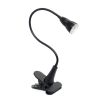 1W LED Gooseneck Clip Light Desk Lamp, Black