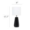 Ceramic Prism Tabletop Lamp, Black