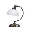 Mini Modern Bankers Desk Lamp with Touch Dimmer Control Base Brushed Nickel