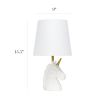 Sparkling Gold and White Unicorn Table Lamp