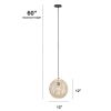 Ball Shaped Rattan Ceiling Pendant