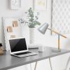 Gray Matte and Wooden Pivot Desk Lamp