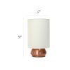 Gemini 2 Pack Mini Touch Tabletop Lamp with Fabric Shades Cream