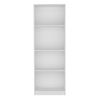 Home Bookcase 4-Shelf Modern Unit for Books and Decor, White