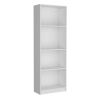 Home Bookcase 4-Shelf Modern Unit for Books and Decor, White