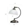 Mini Modern Bankers Desk Lamp with Touch Dimmer Control Base Brushed Nickel