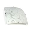 Square Flushmount Ceiling Light with Scroll Swirl Design