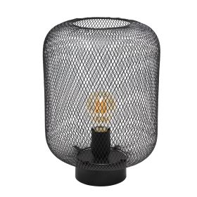 Black Metal Mesh Industrial Table Lamp