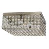 12" Classix Glam Two Light Decorative Square Crystal and Metal Flush Mount Ceiling Light Fixture for Décor, Bedroom, Living Room, Foyer, Hallway, Ant