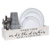 Pantry Picks Farmhouse 17." Wooden Kitchen Countertop Organizer for Plates, Cups, Utensils, Napkins, Condiments "Take One or do the Dishes You Choose