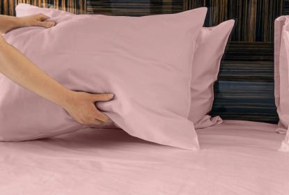 Luxurious Viscose from 100% Bamboo 2-Piece Pillowcase Set King Pale Rose