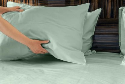 Luxurious Viscose from 100% Bamboo 2-Piece Pillowcase Set King Sea Glass