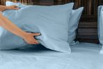 Luxurious Viscose from 100% Bamboo 2-Piece Pillowcase Set Queen Sky