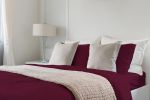 Luxuriously Soft Viscose 100% Bamboo 4-Piece Cal King Merlot Sheets