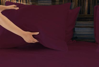 Luxurious Viscose from 100% Bamboo 2-Piece Pillowcase Set Queen Merlot