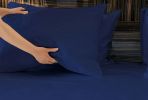 Luxuriously Soft Viscose 100% Bamboo 5-Piece Split King Indigo Sheets