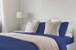 Luxuriously Soft Viscose 100% Bamboo 5-Piece Split King Indigo Sheets