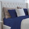 Luxuriously Soft Viscose 100% Bamboo 5-Piece Split King Indigo Sheets