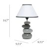 Shades of Gray Ceramic Stone Lamp