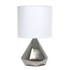 Solid Pyramid Lamp, Silver