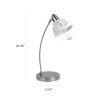 Brushed Nickel Desk Lamp with White Porcelain Flower Shade