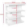 Multifunctional 4-Tier Book Shelf and Coffee Table, White