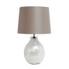 Pearl Tear Drop Lamp with Fabric Shade