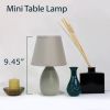 Mini Egg Oval Ceramic Tabletop Lamp, Gray