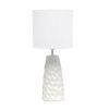 Sculpted Ceramic Tabletop Lamp, Off White