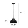 Industrial Barn Ceiling Pendant, Black