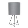 Down to the Wire Tabletop Lamp with Fabric Shade, Gray with Gray Shade