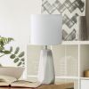 Ceramic Prism Tabletop Lamp, Off White