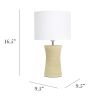 Ceramic Hourglass Tabletop Lamp, Beige