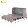 Queen Size Murphy Wall Bed with drawer and & USB Ports Gray