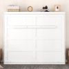 Modern Queen Size Wall Murphy Bed, White