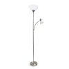 Brushed Nickel Floor Lamp with Reading Light