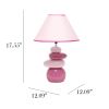 Shades of Pink Ceramic Stone Lamp