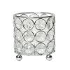 Elipse Crystal and Chrome 3.25 Inch Candle Holder