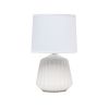 Petite Off White Pleated Base Lamp