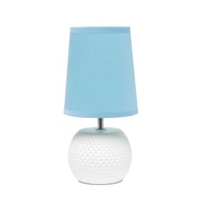 Studded Texture Ceramic Tabletop Lamp, Blue