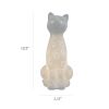 Porcelain Kitty Cat Shaped Animal Light Tabletop Lamp