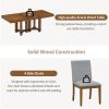 Modern Rustic 7 Piece Dining Table Set with Leaf and 6 Chairs, Brown