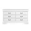 Louis Phillippe Style Antique Drop Handles Traditional White Dresser Classic Bedroom Furniture