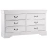 Louis Phillippe Style Antique Drop Handles Traditional White Dresser Classic Bedroom Furniture