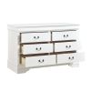 Louis Phillippe Style Antique Drop Handles Traditional White Dresser Classic Bedroom Furniture