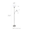 Brushed Nickel Floor Lamp with Reading Light